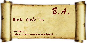 Bade Amáta névjegykártya